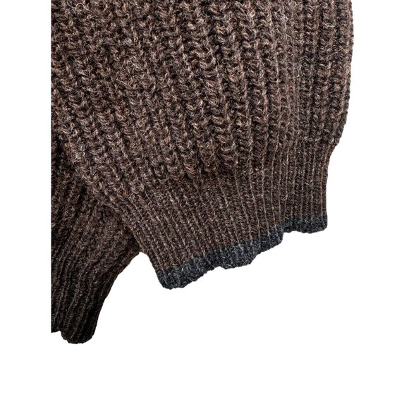 Columbia Sportswear Mens 100% Shetland Wool 1/4 Zip Sweater L Brown - Picture 14 of 14